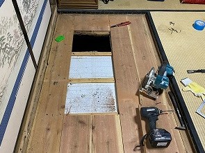 畳下床下地開口