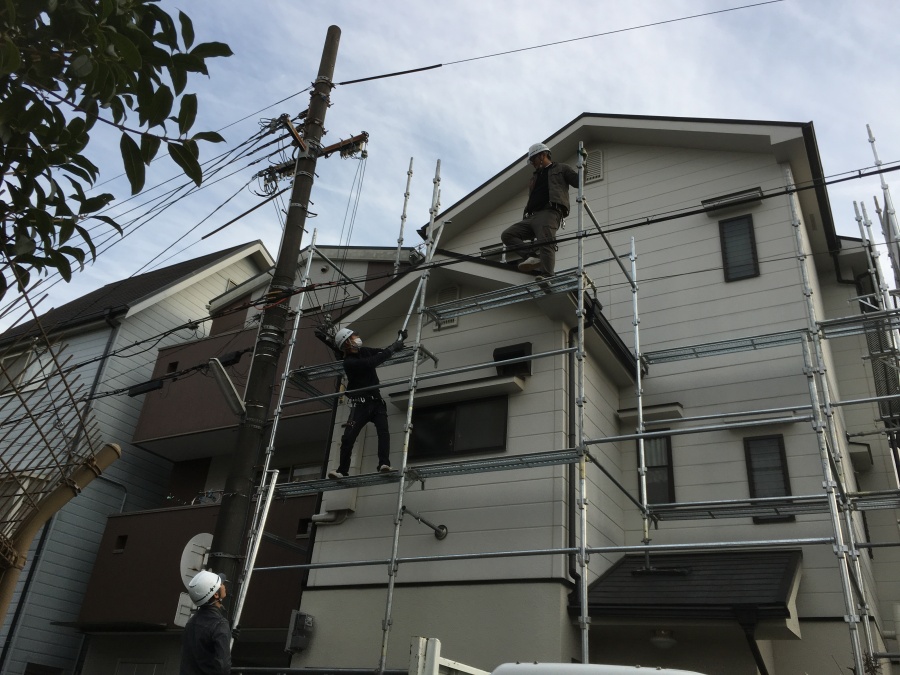 足場架け工事