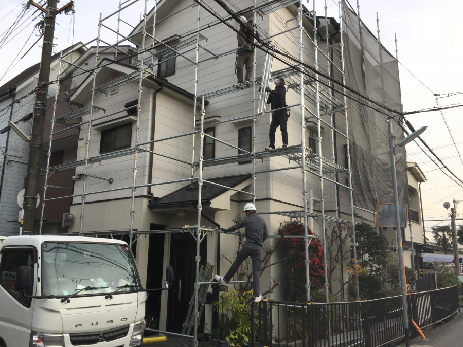 足場架け工事