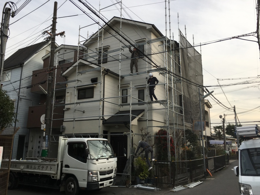 足場架け工事