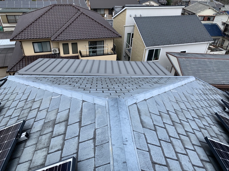 雨漏り原因の可能性の高いスレート屋根