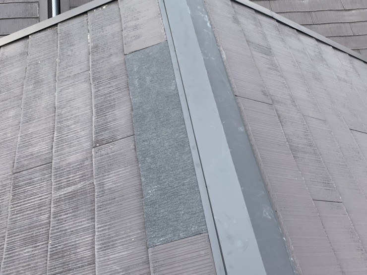 復旧したスレート屋根