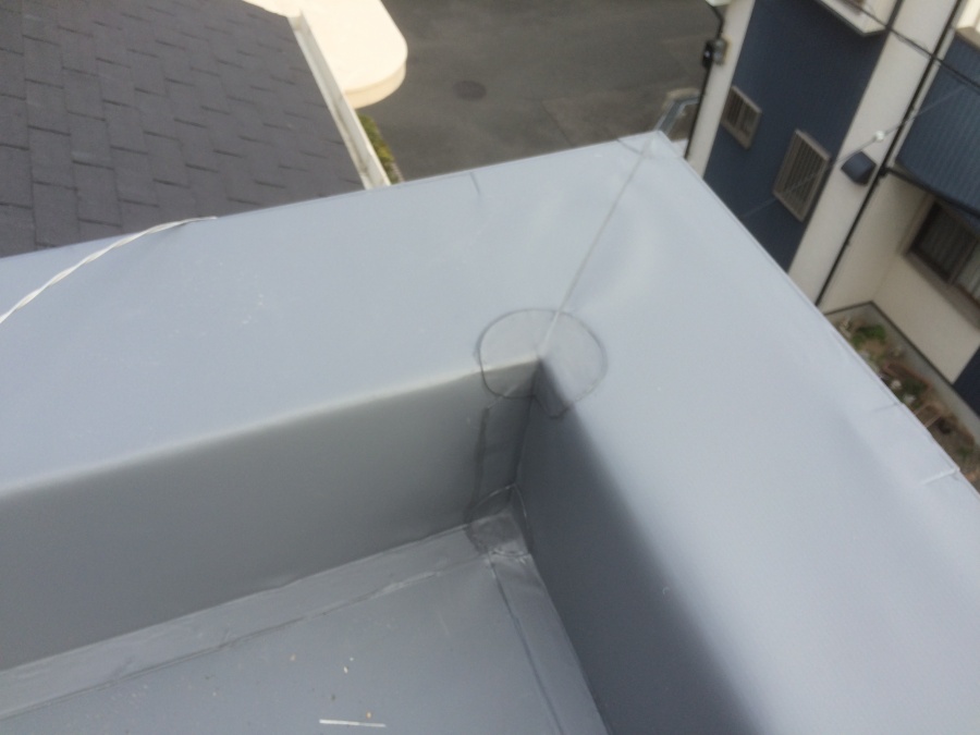 マンション屋上の防水層・角の処理