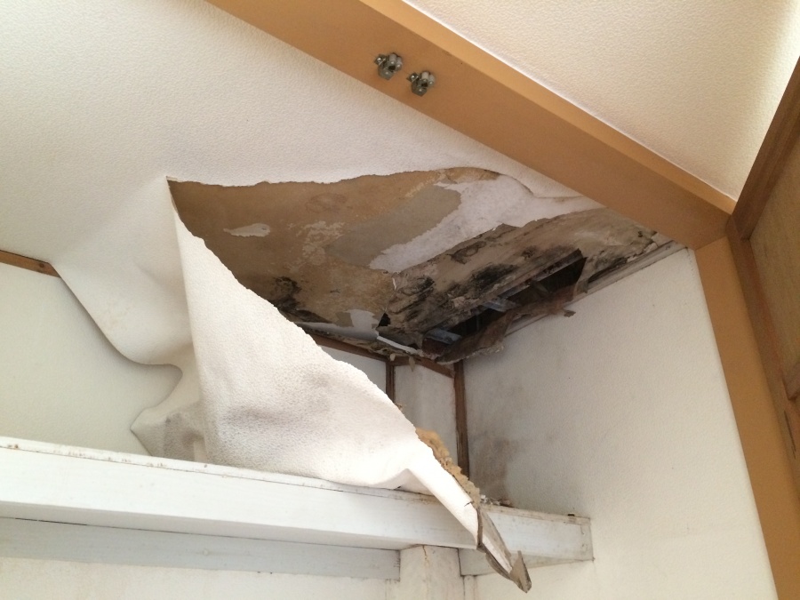 押入れ天井雨漏り