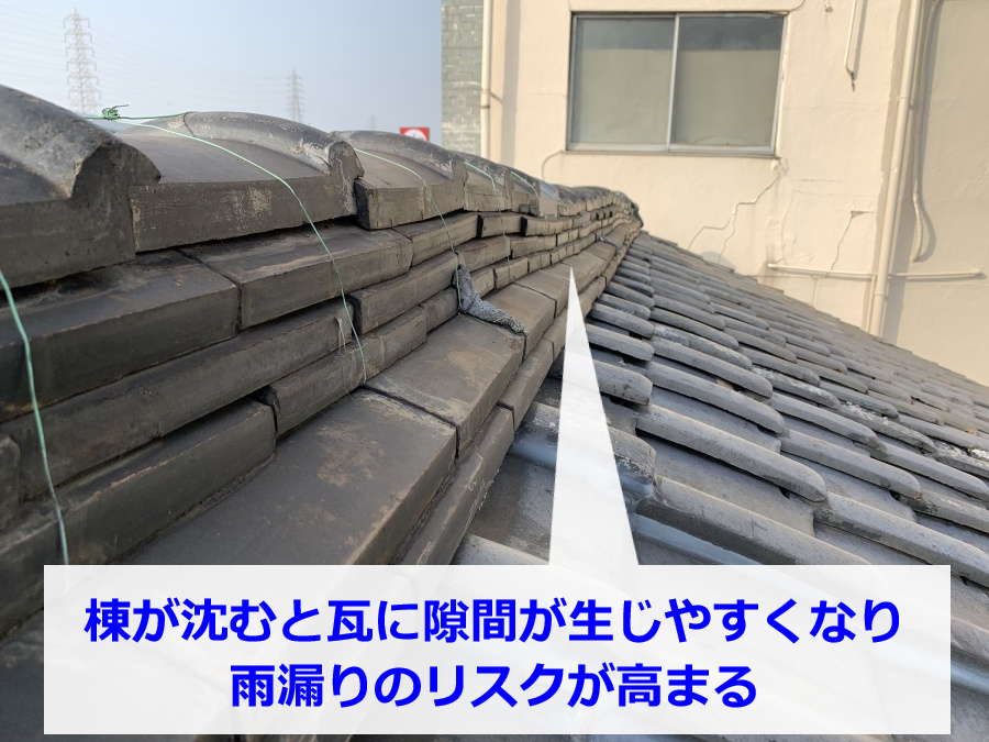 経年により沈んだ棟