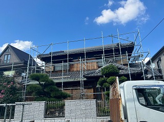 メッシュシート取り外し