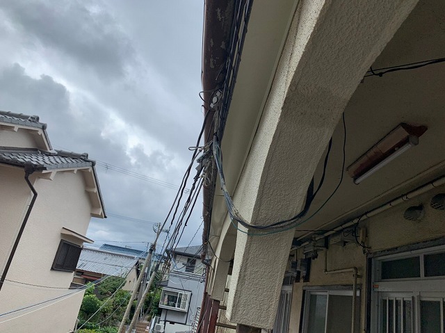 下から見た鼻隠し補修後の様子