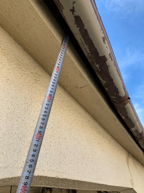 板金巻きの為鼻隠しを計測