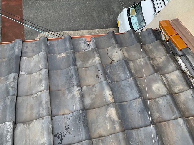 瓦屋根袖瓦まわりズレ