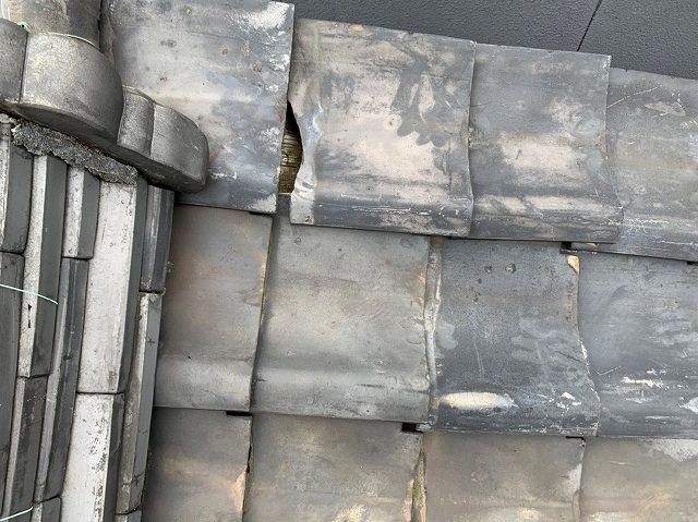 瓦屋根袖瓦まわりズレ