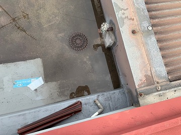 屋上ドレン詰まり