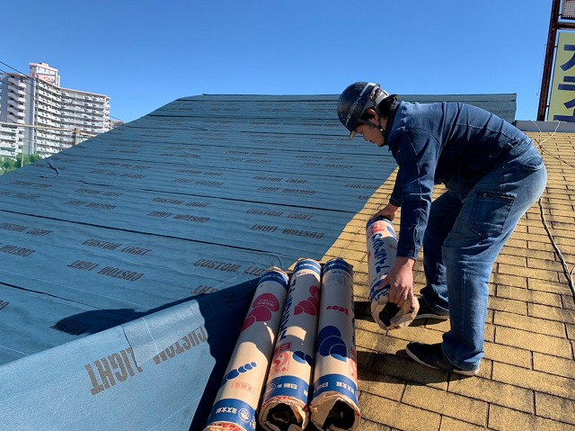 片面粘着ルーフィング