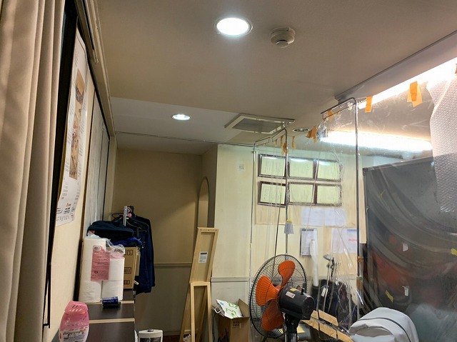 雨漏り調査現場内装