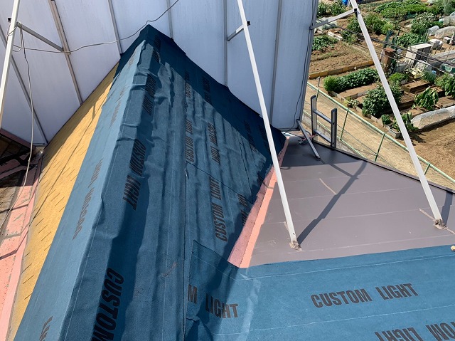 ルーフィング養生