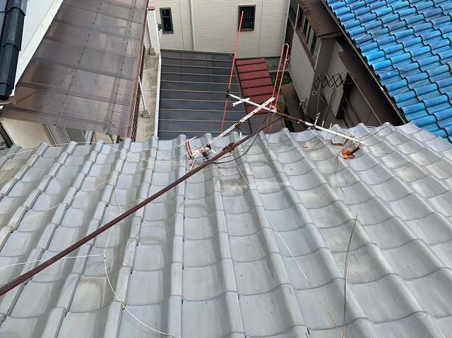 アンテナ倒れる