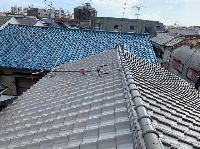 切妻屋根アンテナ倒れる