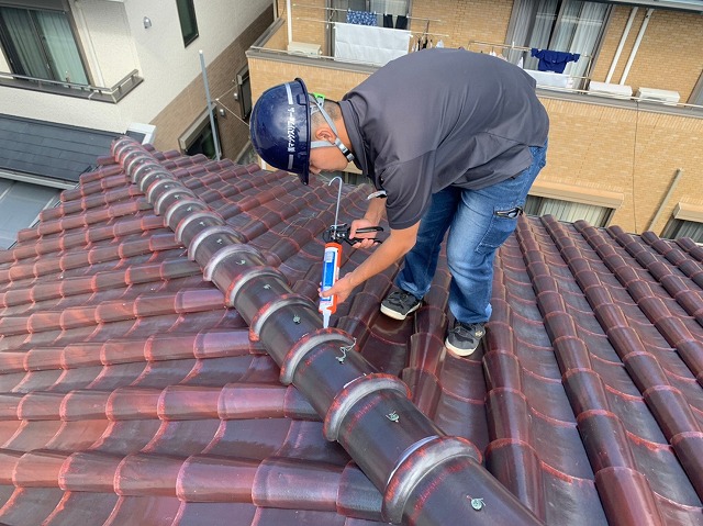 冠瓦コーキング