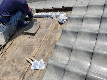 屋根部分葺き替え