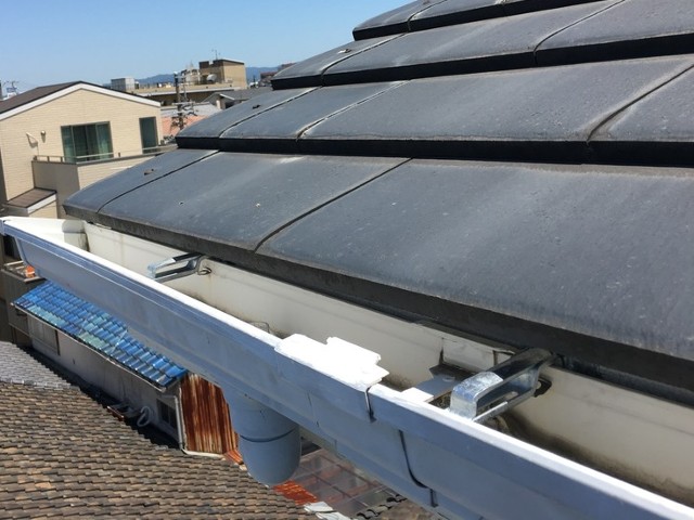 修理後の雨どい