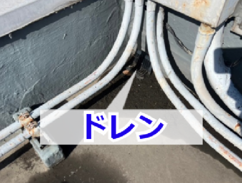 清掃前のドレン