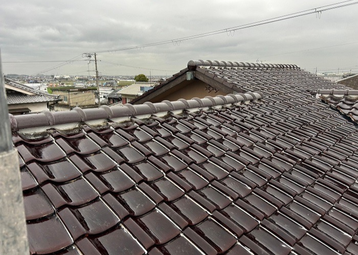 大阪市での棟瓦取り直し完了