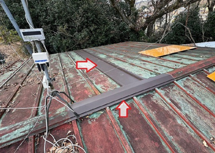 高槻市　金属屋根の一種である瓦棒屋根の部分修理完了