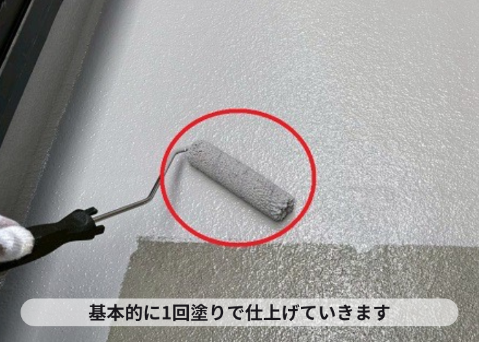茨木市でベランダFRP防水のメンテナンスとしてトップコート塗り替えで仕上げ
