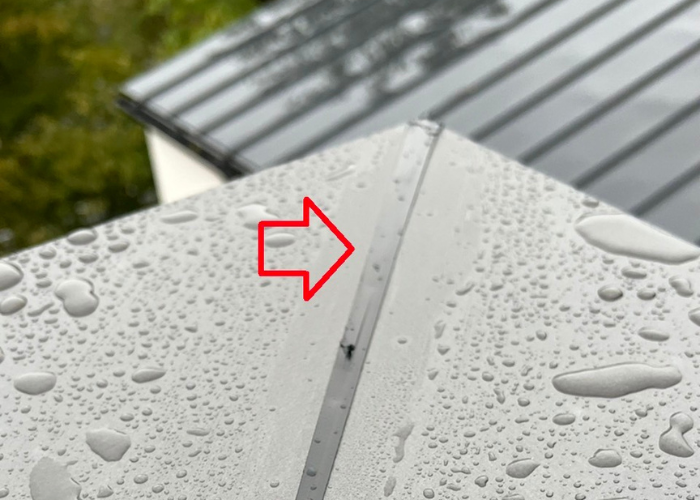 大阪市 笠木板金の仕上げ