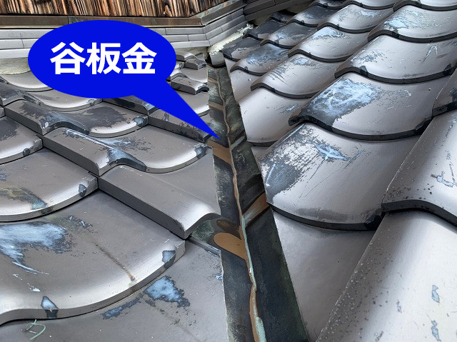 雨漏りしている谷板金