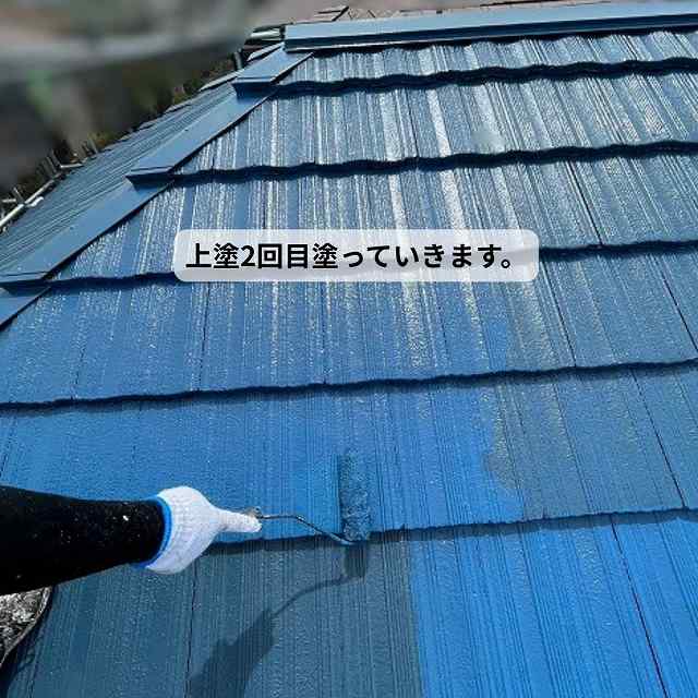 上塗2回目　屋根