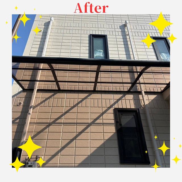 テラス屋根　交換工事　after