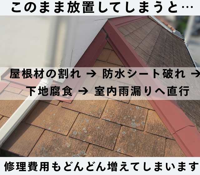 屋根　スレート屋根　雨漏り