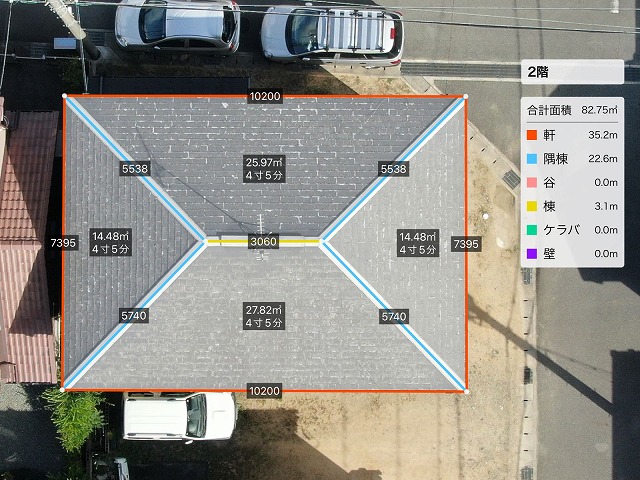 ドローン調査　数値