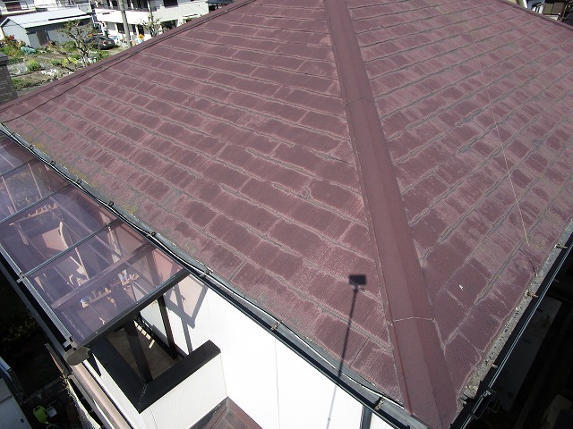 屋根　錆　コケ