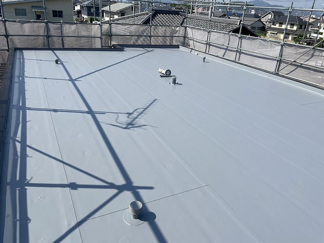 塩ビシート設置　防水工事