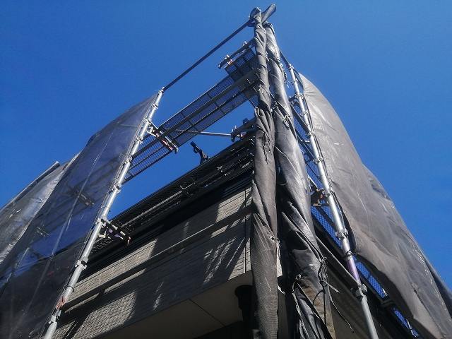 足場　飛散シート