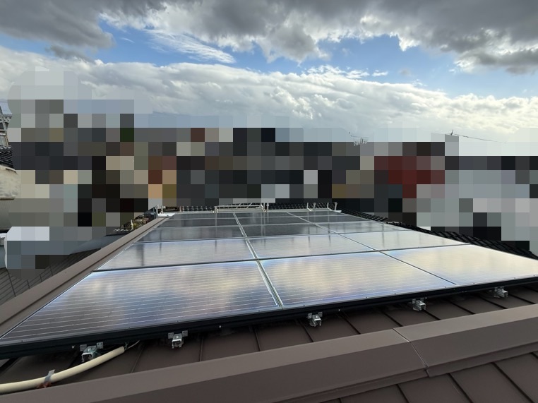 落雪対策　雪止め金具設置