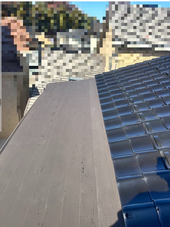 トタン屋根だった部分にはSGLガルバリウム鋼板を設置しました！