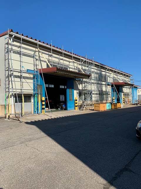 射水市工場　足場