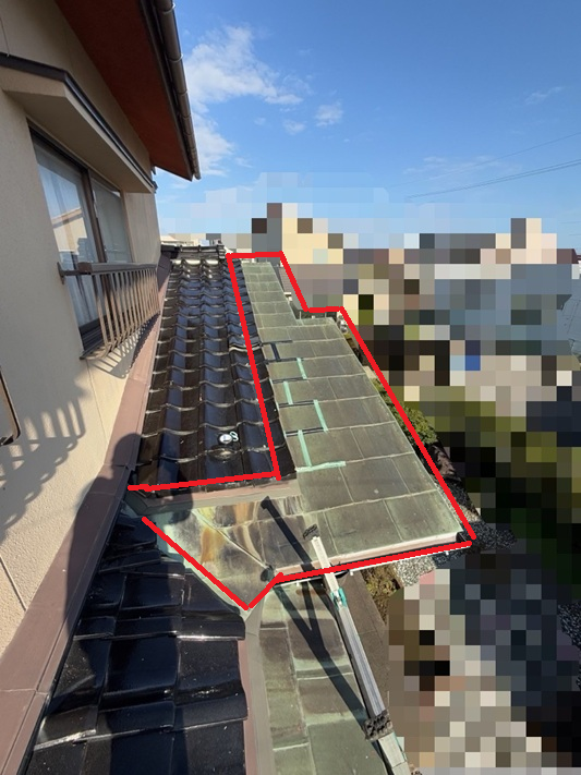 雨漏りしている銅板部分を張り替え