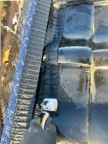 面戸シートを被せて密着させます