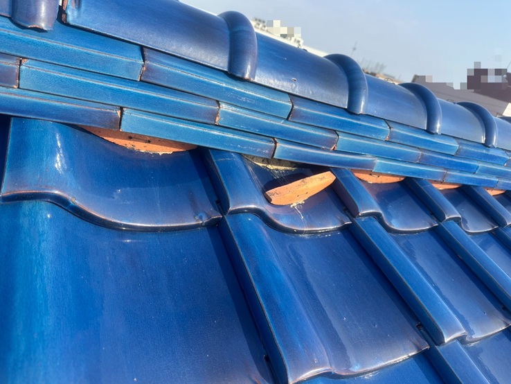 面戸瓦が落ちています