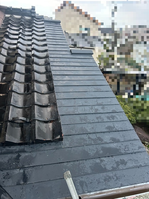 雨漏りしていた銅板葺き替え後
