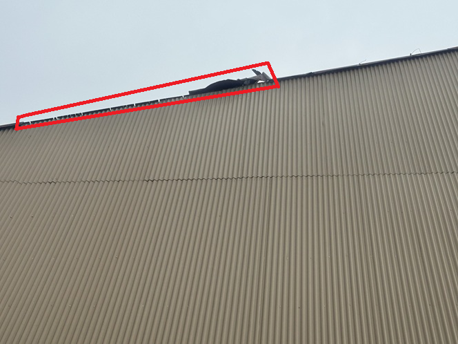 ケラバ板金剥がれ