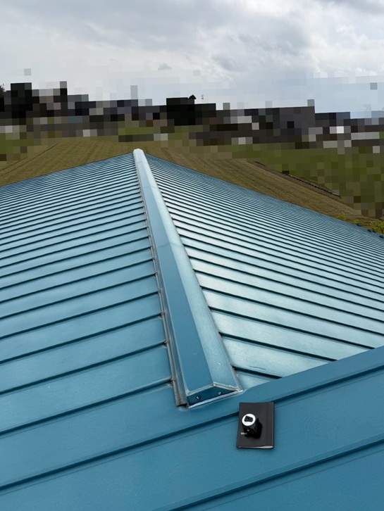 金属屋根の塗装工事　現場調査