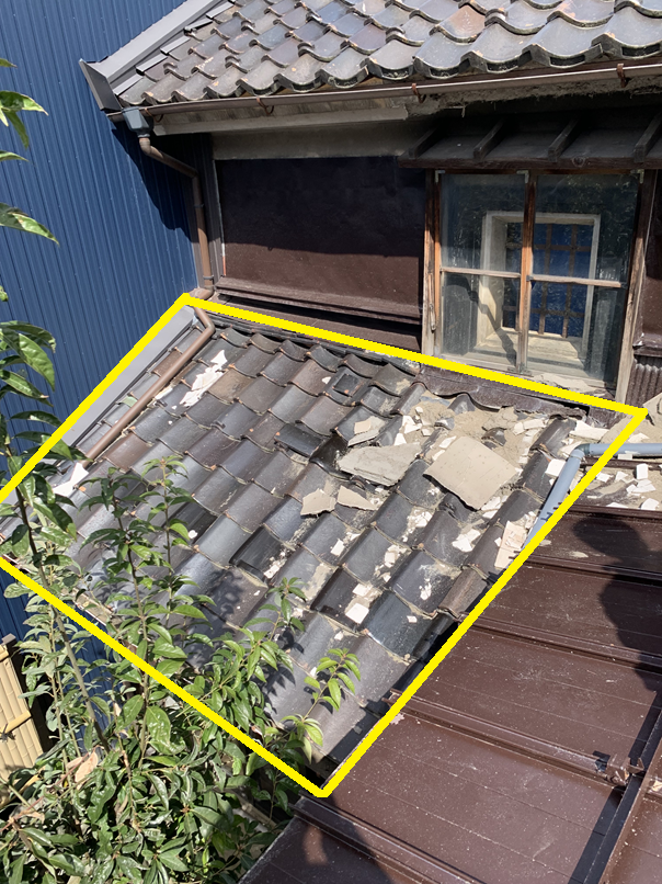 100年経つ瓦屋根葺き替え検討
