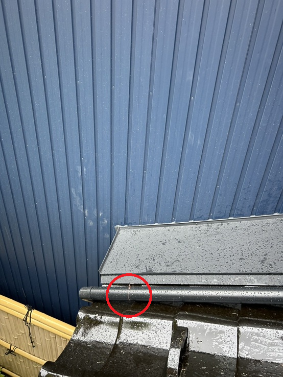 這樋は銅線で固定