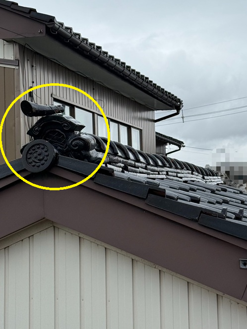 棟瓦の歪み