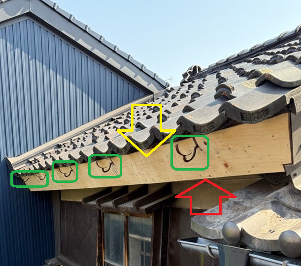 鼻隠し・軒天を木材で補強