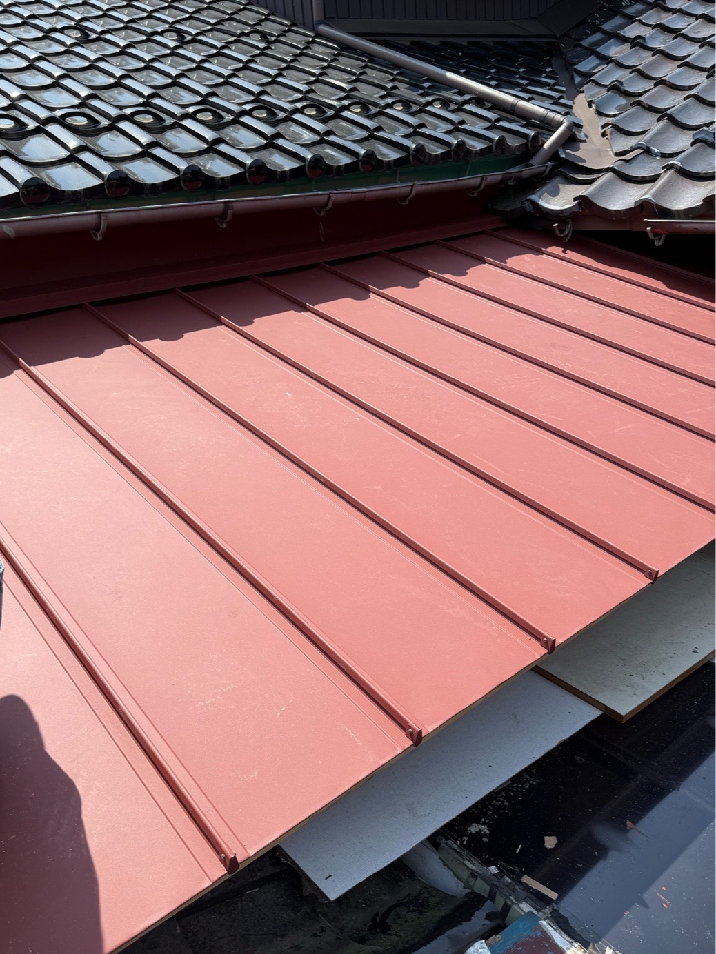 棟板金水切り板金の設置